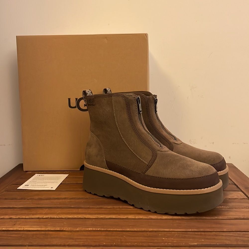 UGG Cityfunc Zip Hickory Boots USA Women 10/UK 8/EU 41